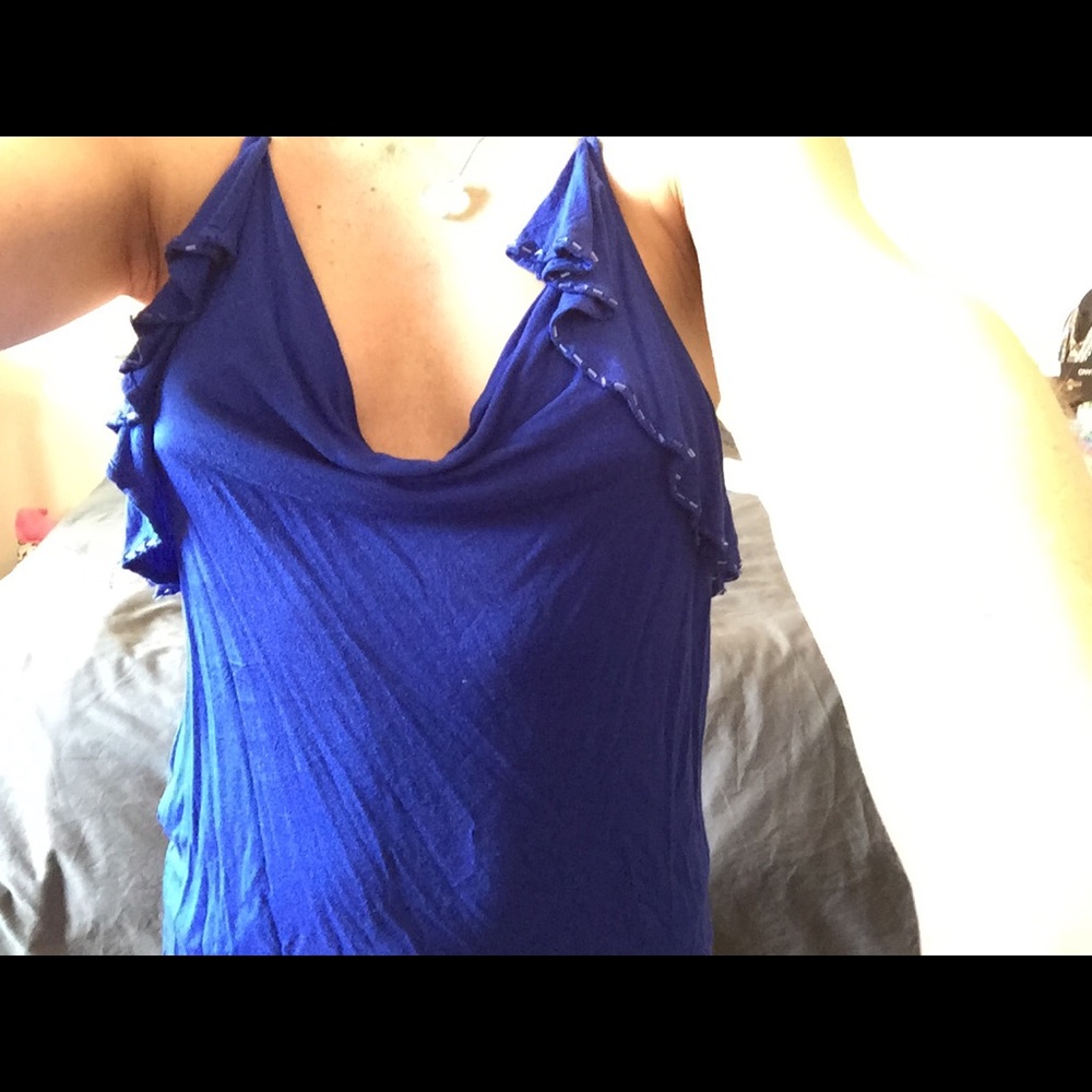 Express racerback tank w/ ruffle - DONATED